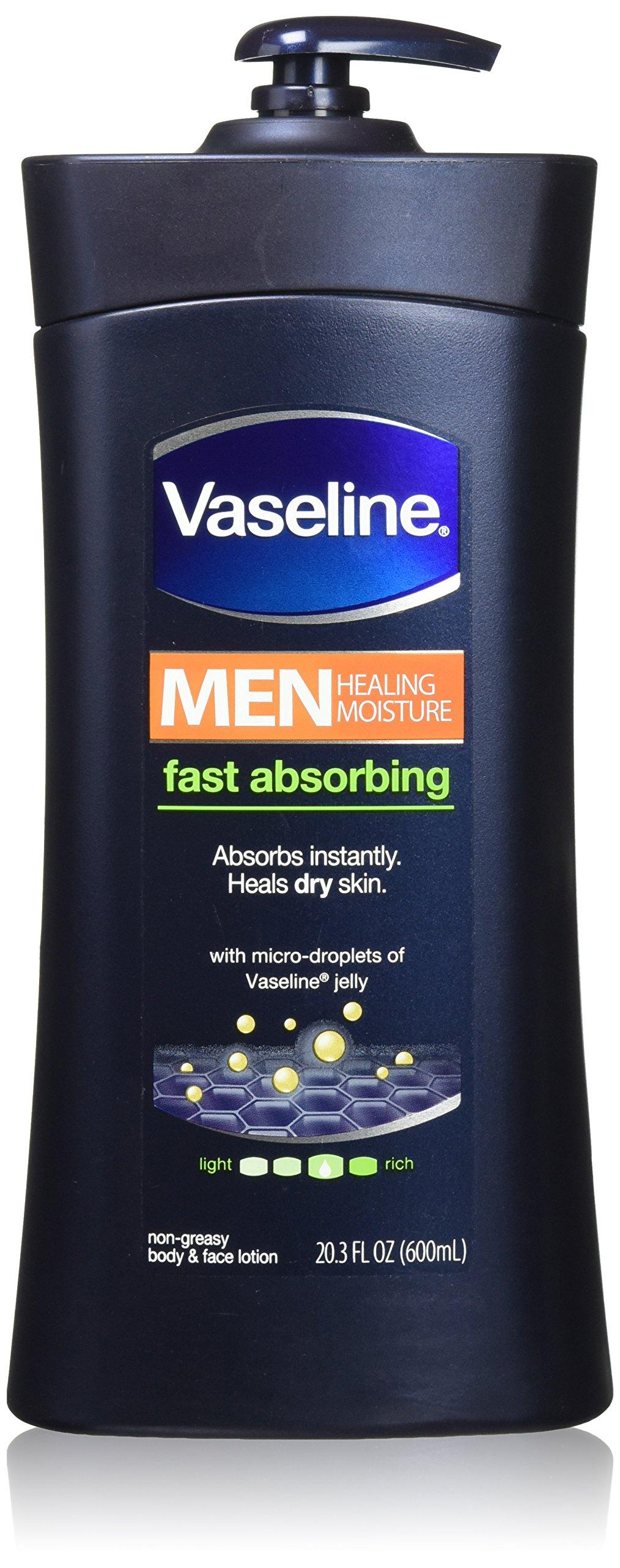 Vaseline Vaseline Men Body and Face Lotion , 20.3 Ounce Bottle(Pack of 2)