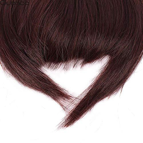 Aonmg Aonmg Clip In On Synthetic Blunt Hair Fake bangs Straight Front Neat Fake bangs Fake Hair Fringes With Fringes Hairpiece #8