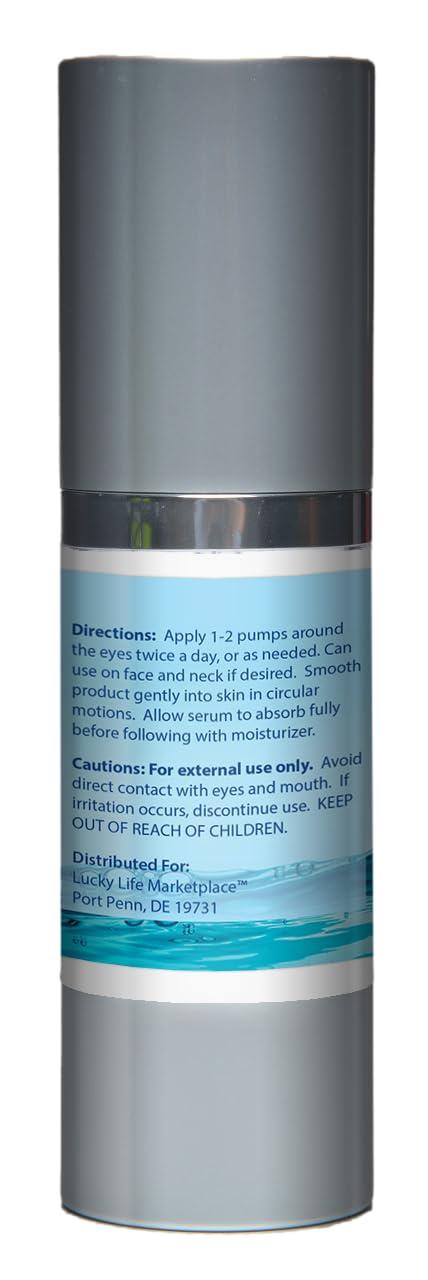 Lucky Life Marketplace Pro Hydrossential 2x Serum - Anti Aging Eye Serum - Help Improve Dark Circles, Puffy Eyes, Wrinkles, & Eye Bags - Exfoliating Vitamin C Serum with Lactic Acid - Aid Collagen Production & Soothe Skin