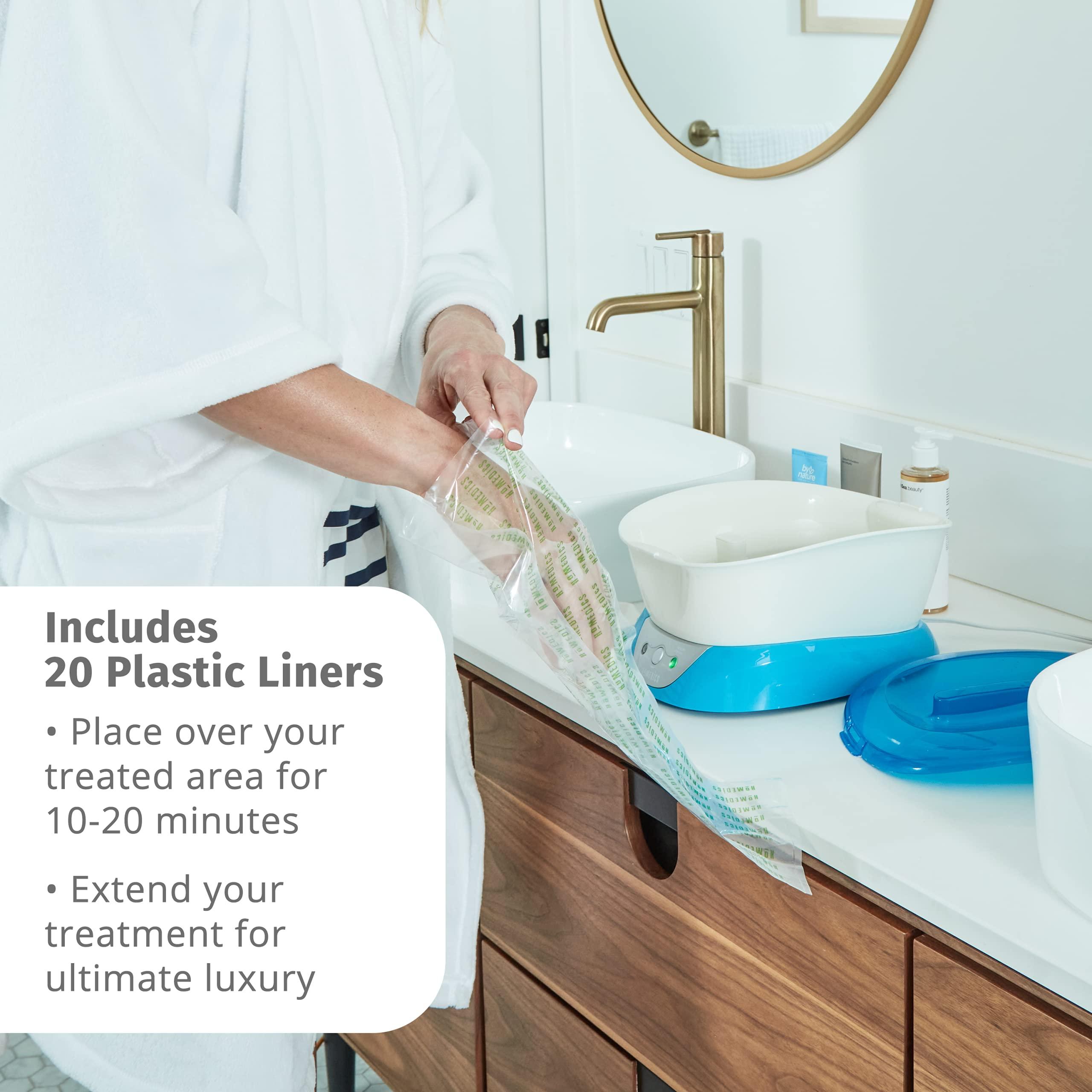 Homedics Homedics Paraffin Wax Machine for Hands - Hypoallergenic Hot Wax Hand Therapy Machine to Soothe and Moisturize Hands - Includes 3 Pounds of Wax and 20 Hand Liners