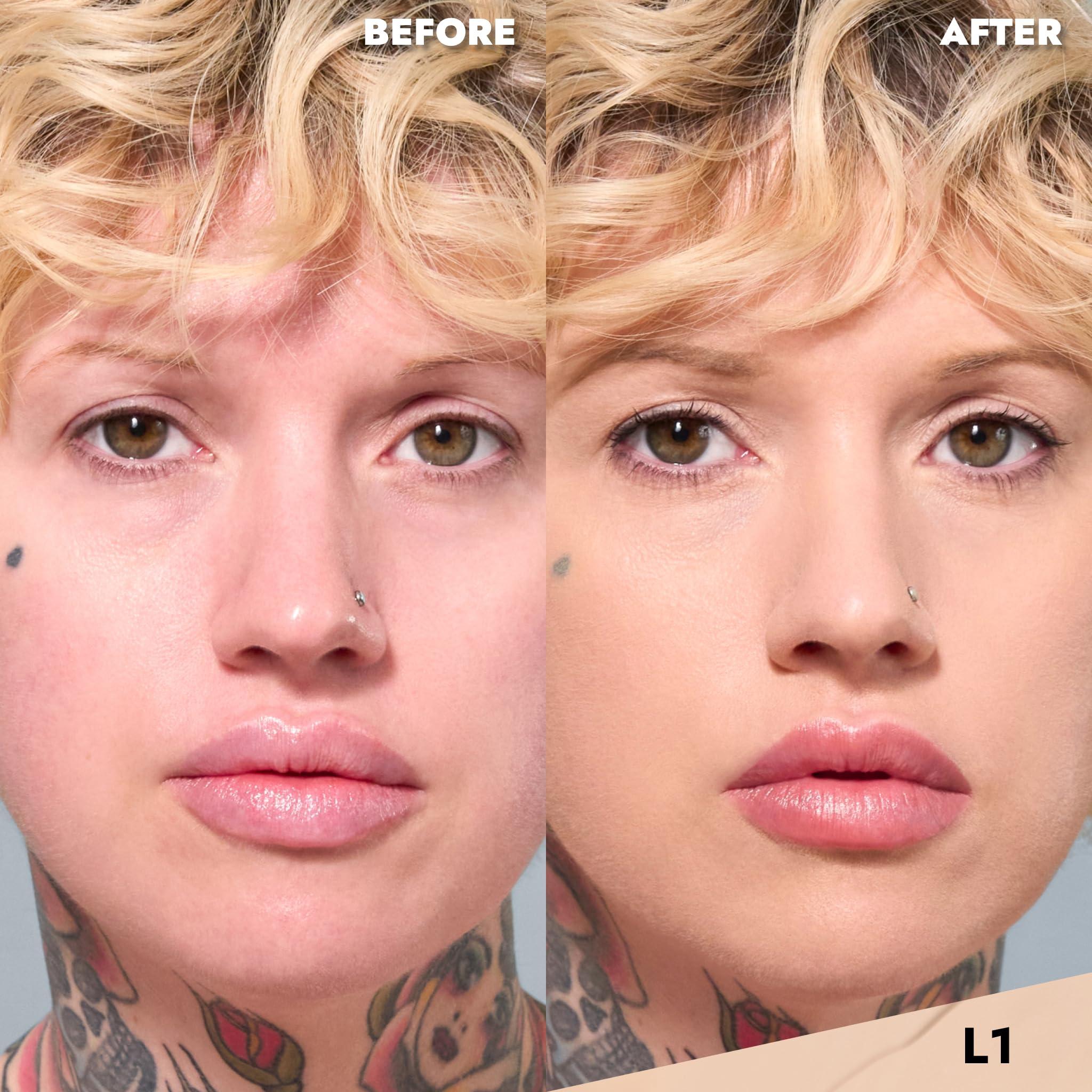 Cover FX COVER FX Skin Discovered Longwear Full Coverage Concealer | Buildable Crease-Resistant High Coverage Formula Conceals, Corrects, and Brightens | L1- Fair to light with Neutral Warm Undertones