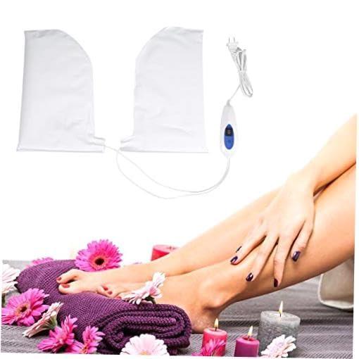 FOPEAS Electric Heated Mitts for Hand & Foot Care - Professional Paraffin Wax Treatment Gloves for Manicure SPA