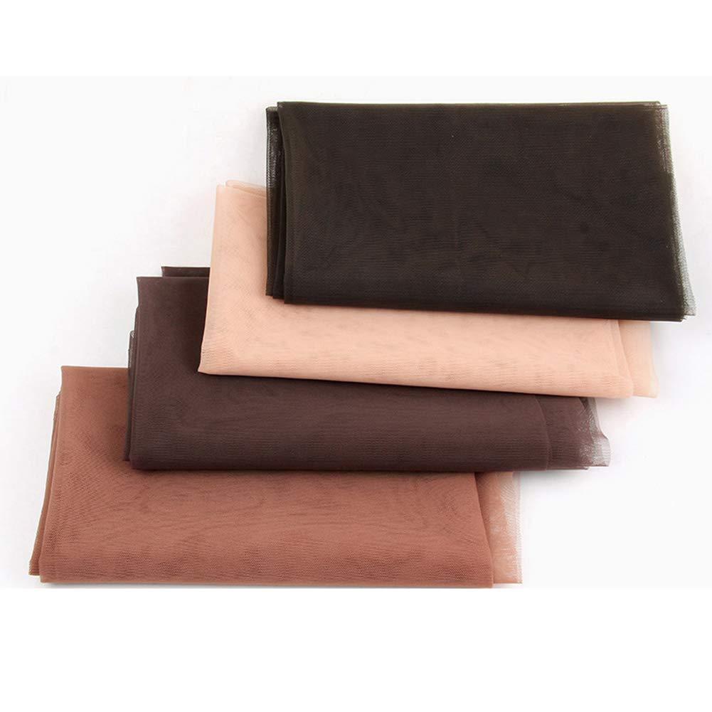 LesafeV LesafeV Swiss Lace For Wig Making 1 Pcs Lace Front Hair Net 1/4 Yard Weaving Wigs Foundation Toupee Frontal Closure Net For Making Wigs 2# Gray