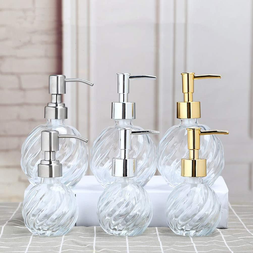 Hemoton Hemoton Glass Pump Bottle refillable Pump Bottle Glass Dispenser Travel Pump Bottle Travel Shampoo Bottles refillable Shampoo Bottles Glass Bottles Empty Pump Bottles handwashing Fluid