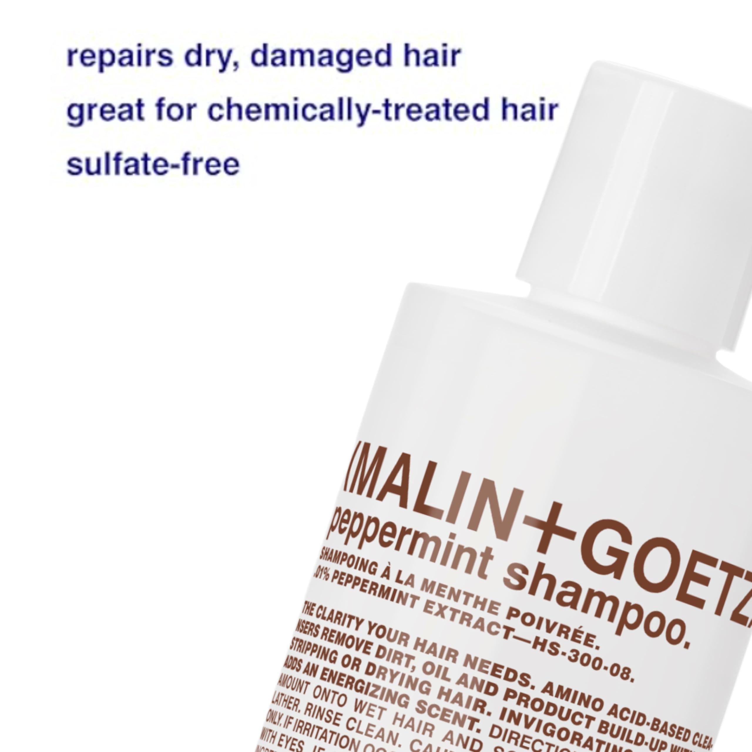 MALIN+GOETZ Malin + Goetz Peppermint Shampoo, 16 Fl. Oz. - Men & Women Clarifying Shampoo, Natural Hair Shampoo to Cleanse & Hydrate, Scalp Shampoo Treatment for All Hair Types, Vegan & Cruelty-Free