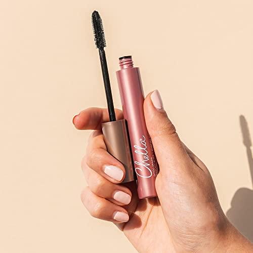 Chella Chella Good Drama Vegan Mascara and Eyebrow Pencil Bundle, Marvelous Medium Brown