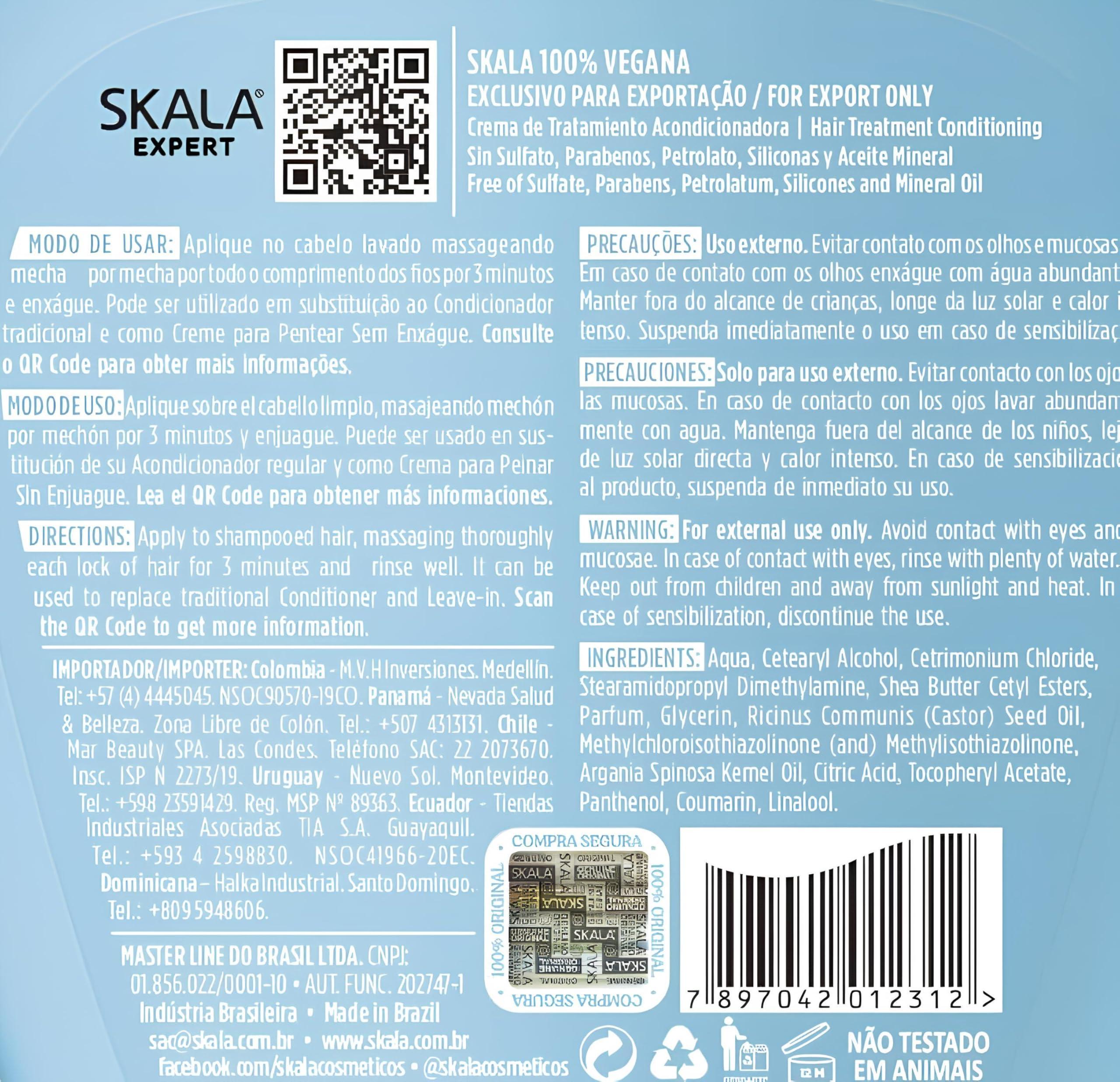 Relax Company Relax Company SKALA Expert Mais Cachos Brazilian Shampoo and Conditioner 325 Ml, brazilian hair product, curly hair products (Blue + Kit), as seen