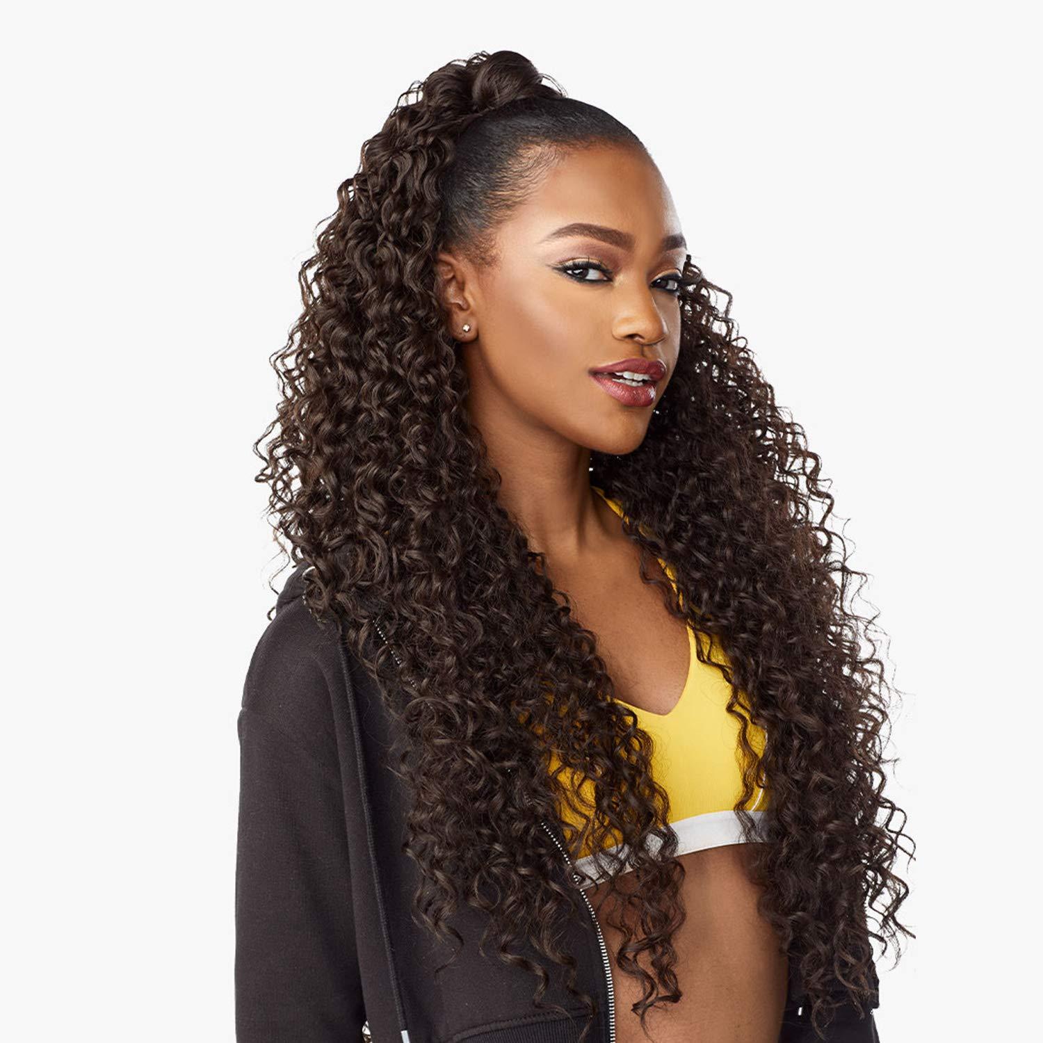 Sensationnel Sensationnel Instant updown halfwig pony - IUD 10 4 style in 1 half wig and pony drawstring (2 DARKBROWN)