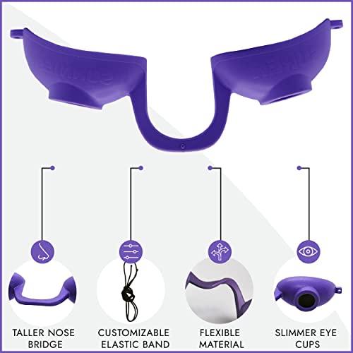 Super Sunnies Super Sunnies Flex Flexible UV Eye Protection, FDA Compliant Individual Tanning Bed Goggles Eyeshields, Glasses, With a Clear Case/Box (Purple)