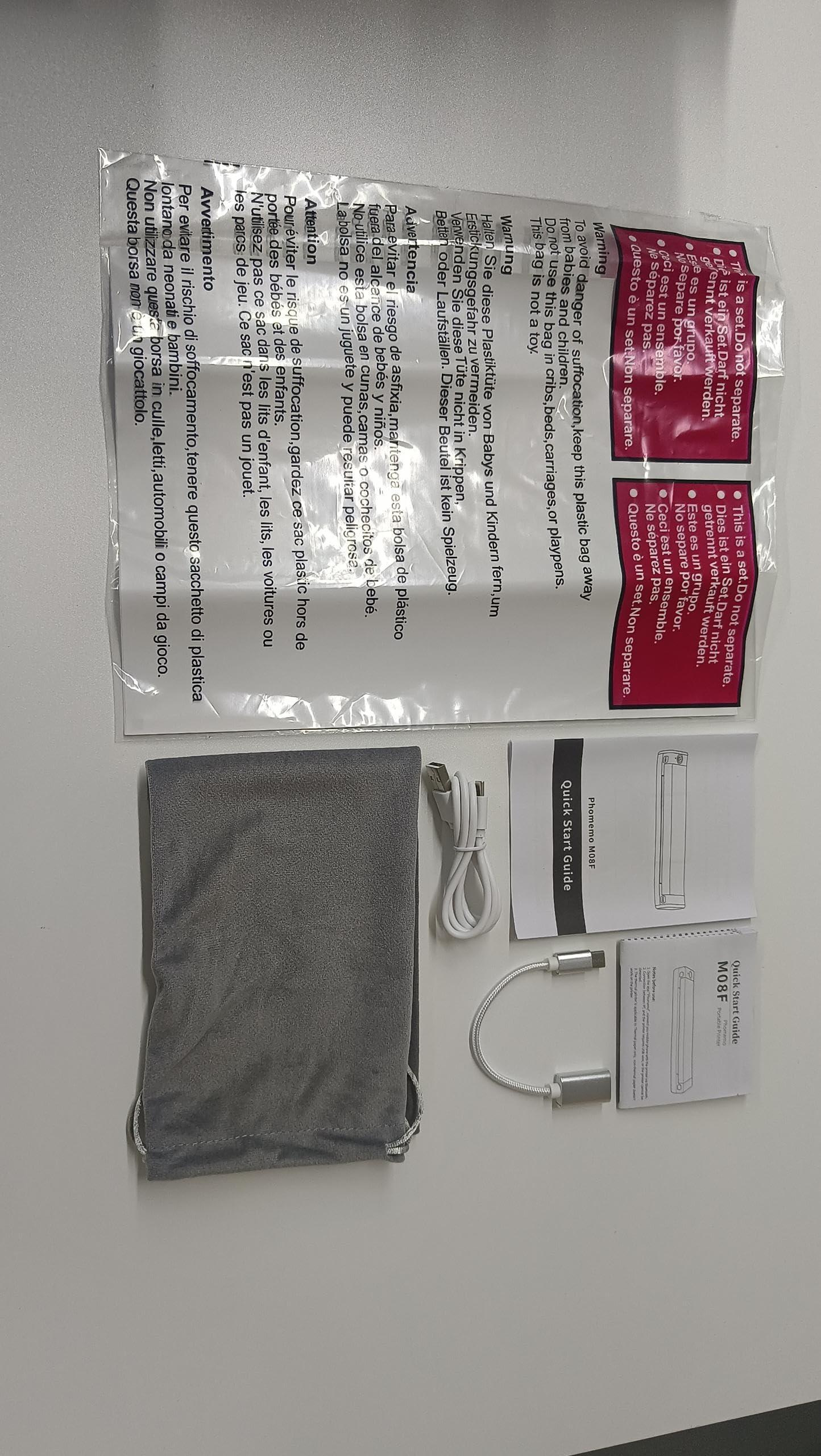 Phomemo Phomemo Wireless Portable Printer, Supports A4 8.27\"x11.69\", Inkless Mobile Printer Compatible with iOS, Android & Laptop, Portable Printers Wireless for Travel, Mobile Office, School, Home, Car