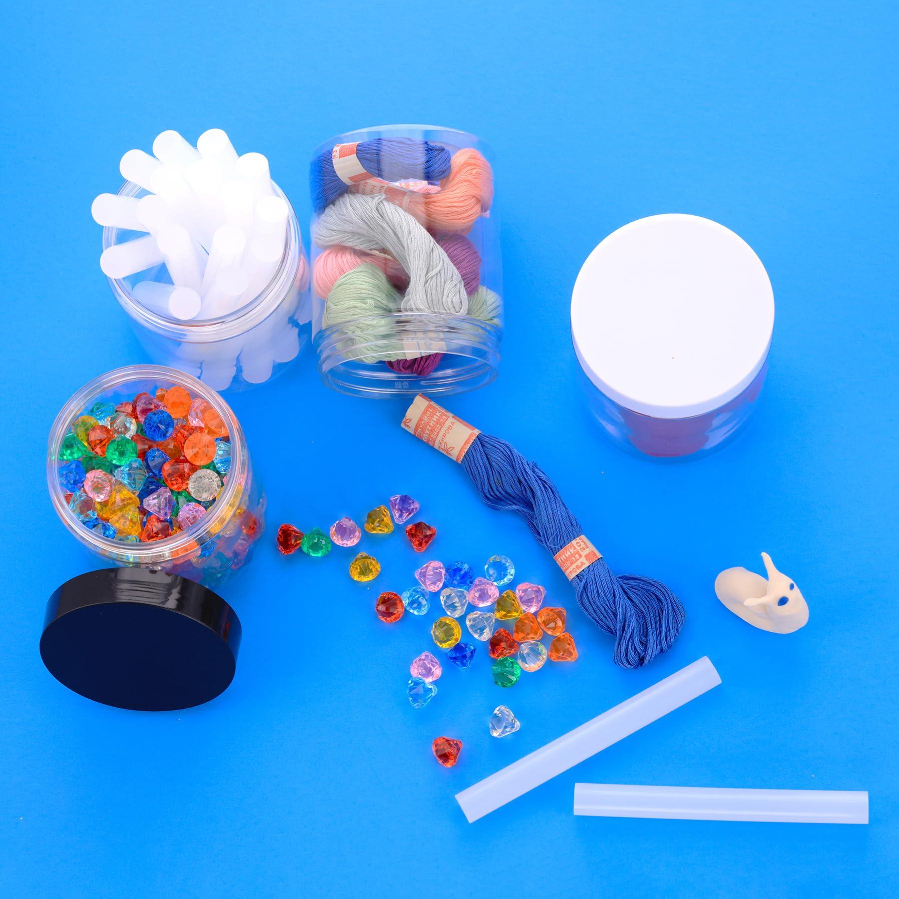 Rightitem Plastic Jars with Lids - 8 OZ Small Plastic Containers - 18 Pack - Travel Cosmetic Containers for Creams, Lotion - Leak Proof Clear Jar