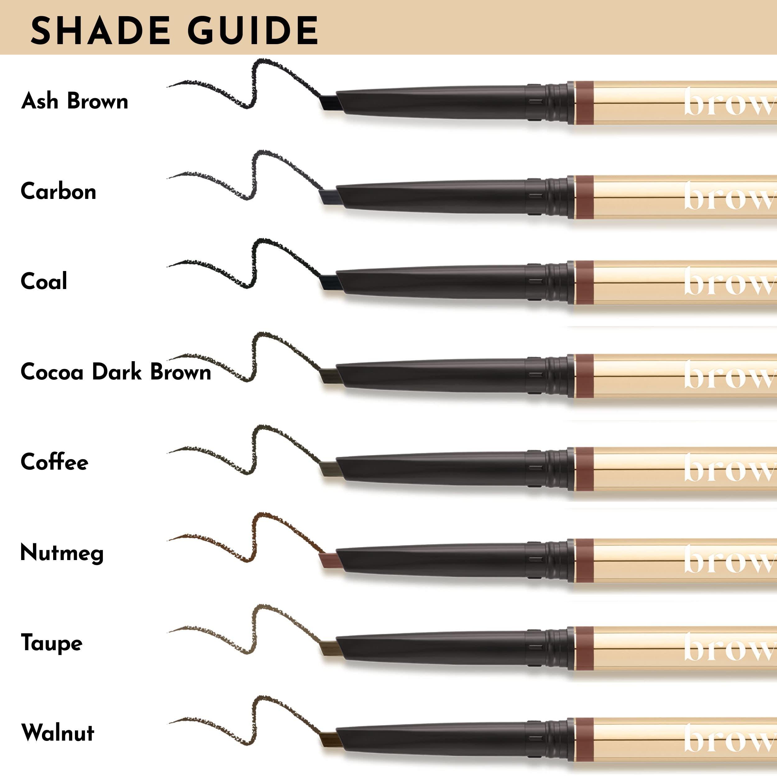 browluxe Browluxe Eye Brow Pencil | Ultra Thin Precision Eyebrow Pencil | Long Lasting | Waterproof Eyebrow Makeup | Nourishing Brow Definer Pencil | Taupe
