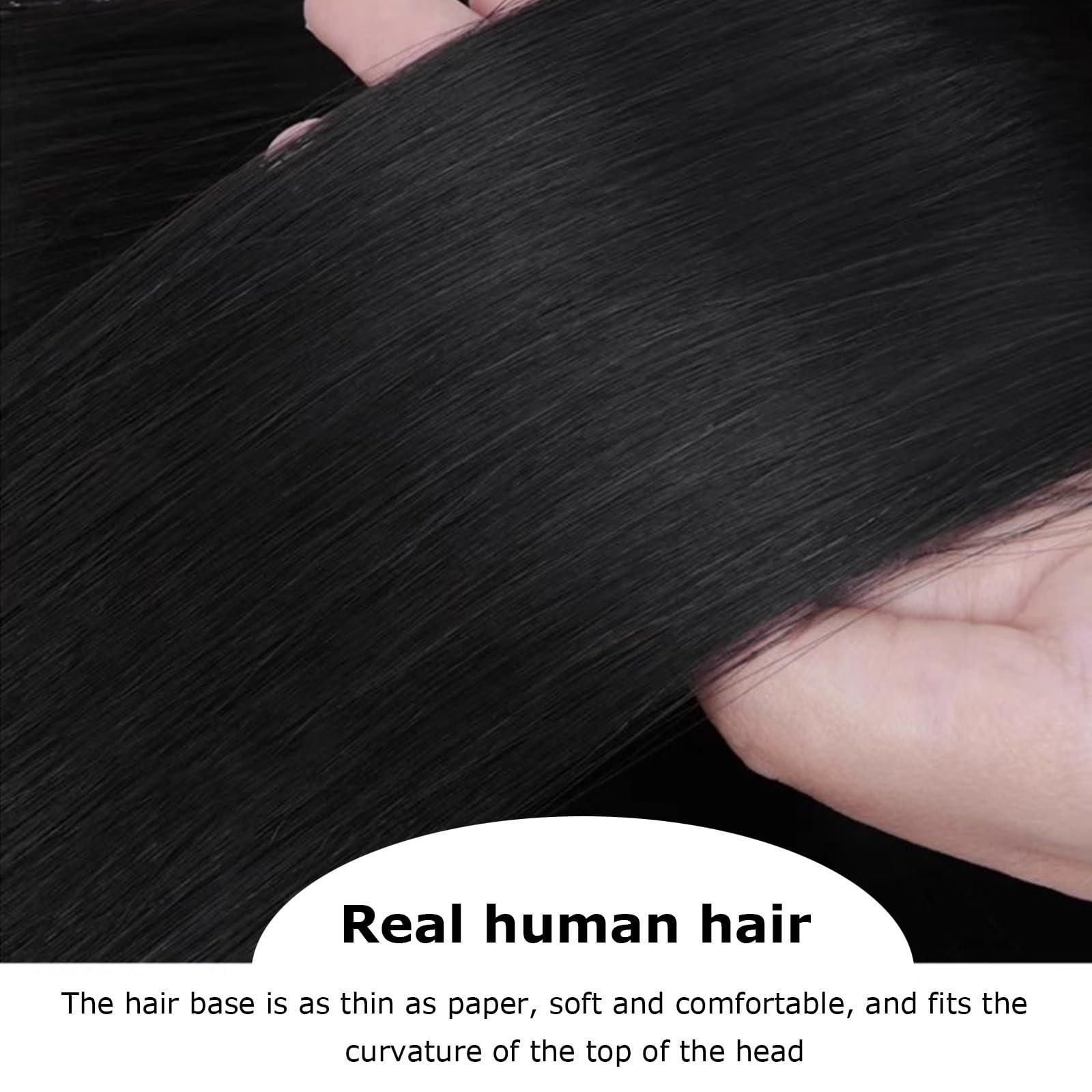 CVCNMXLXD CVCNMXLXD Bald Spot Hair Patch Toupee Scar 100% Human Hair Replacement,Human Wig Patch For Woman And Men Thinning Hair Or Hair Loss Hair System(2PCS,4x4x5)