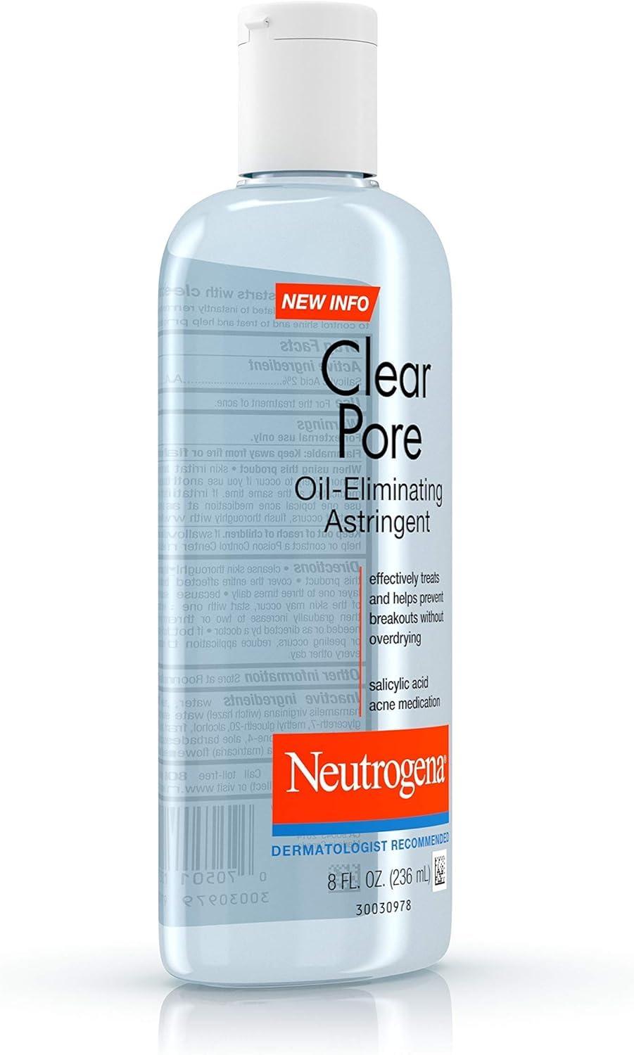 Neutrogena Neutrogena Clear Pore Oil-Eliminating Astringent 8 oz (Pack of 4)
