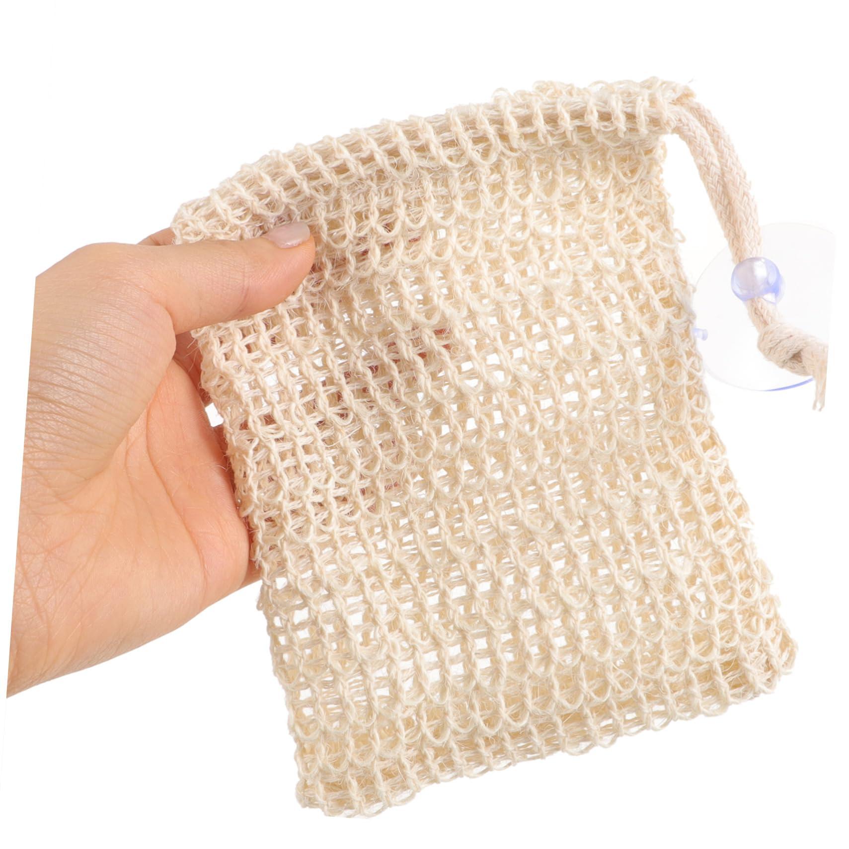 NOLITOY NOLITOY Loofah Holder Travel Pouch 20 Pcs Net Scrubber Soap African Net Sponge Suction Cups for Body Scrub Pouch Foaming Pouch Foam Loofahs Travel Mug Self Made Cotton Linen
