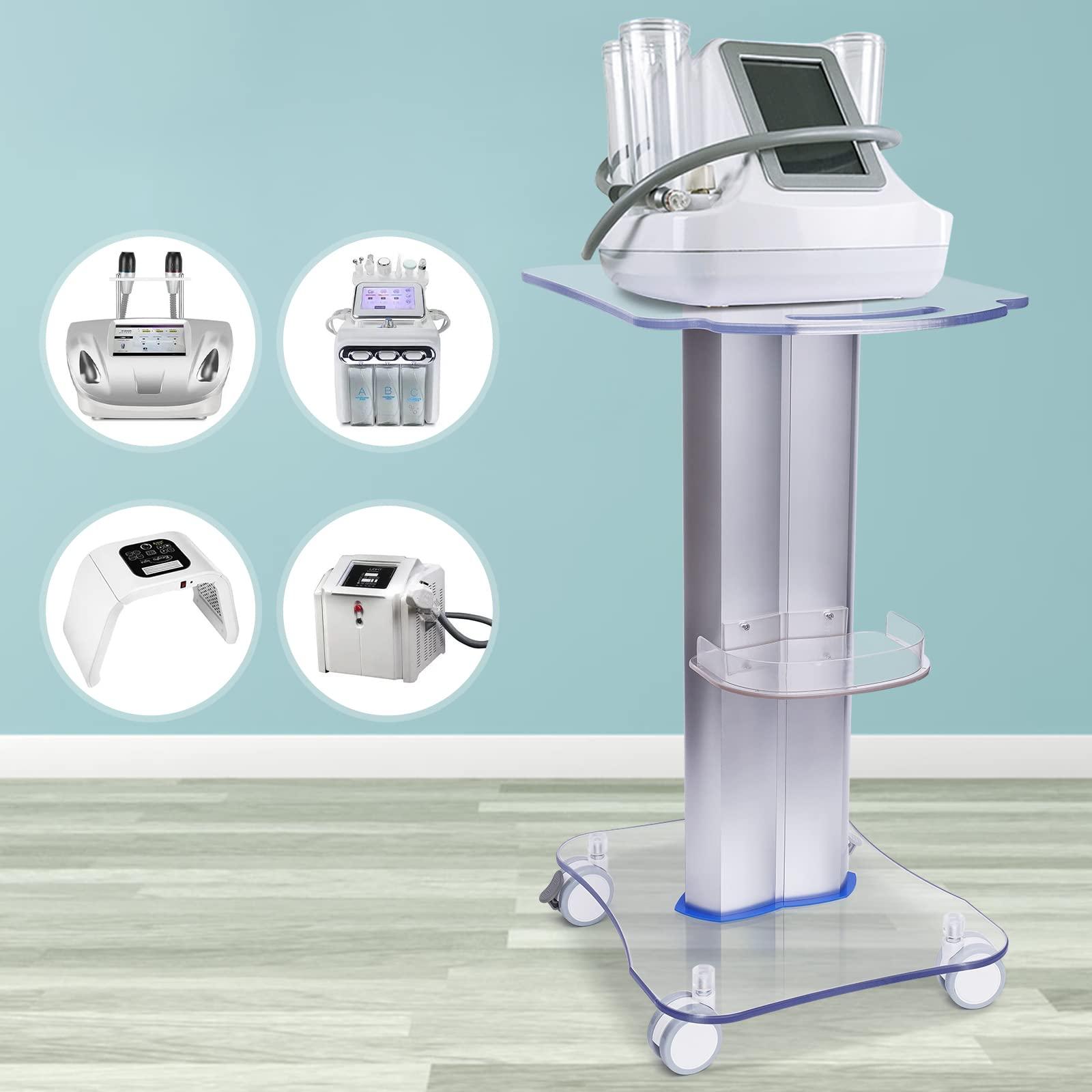 TBVECHI TBVECHI Esthetician Cart, Acrylic Pedestal Rolling Cart, Multil-Function Salon Trolley Cart with Wheels, Beauty Instrument Tray Rolling Cart Load 88lbs, Esthetician Supplies for Esthetician Salon Spa