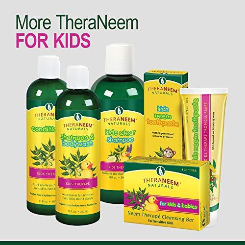 Thera Neem Theraneem Naturals Kids Therap Shampoo & Bodywash | Extra Gentle for Sensitive Eyes, Skin, Hair & Scalps | Organic Neem Oil & Leaf Extract | 12 fl oz