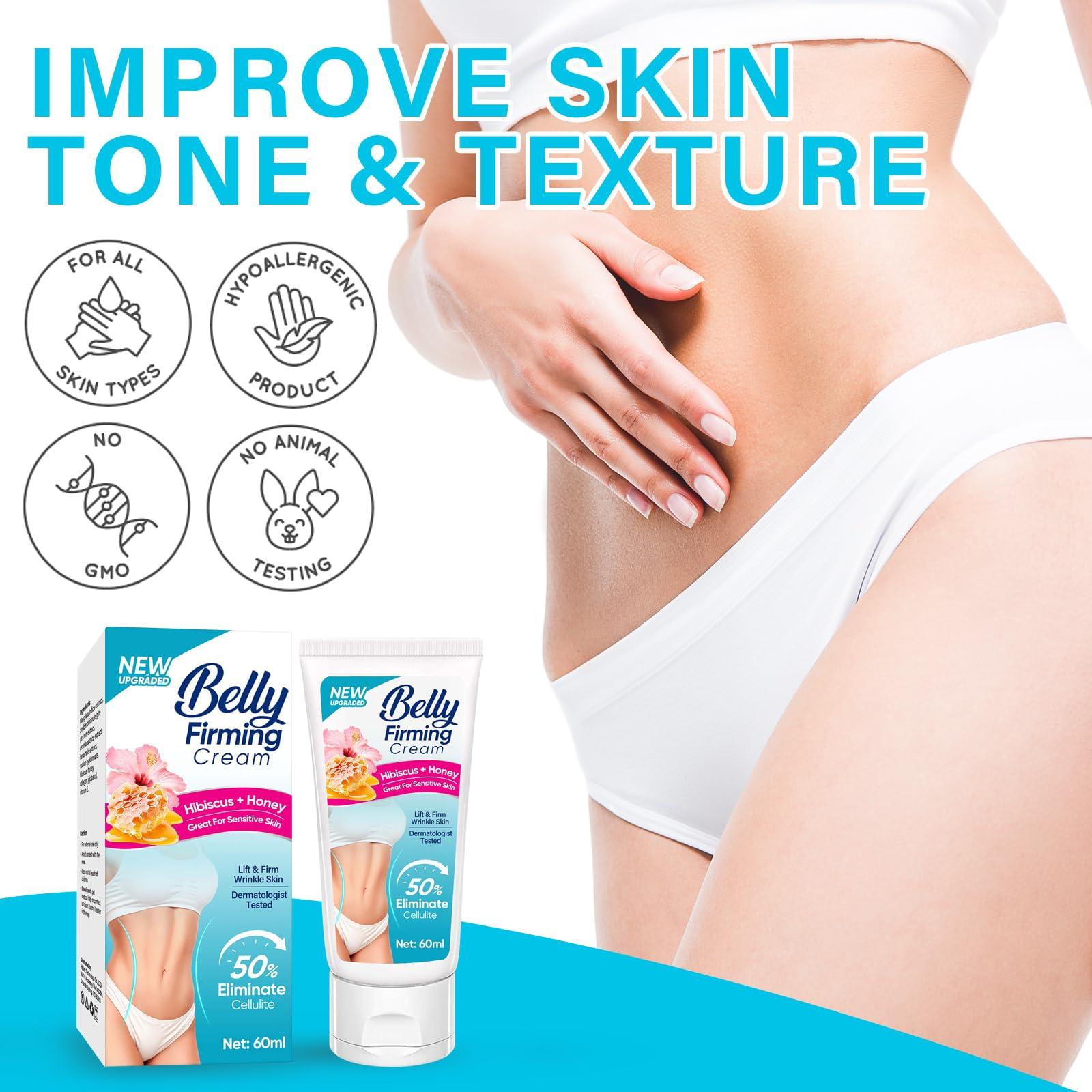 iFuntecky Flat Belly Firming Cream, Lift and Firm Booty Cellulite Cream for Skin Tightening, Moisturizing, Lifting, Suitable for Stomach/Thighs/Butt/Arm