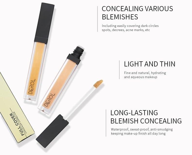 JEMPET Liquid Concealer Makeup - Natural Coverage & Highly Pigmented Lightweight Concealers 6.5ml (04)