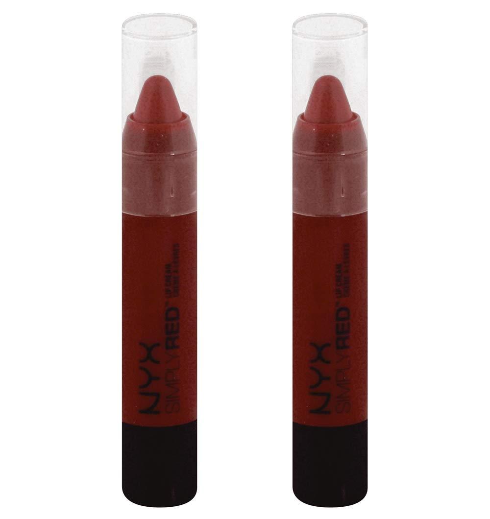 NYX PROFESSIONAL MAKEUP Pack of 2 NYX Simply Red Lip Cream, Knockout SR02