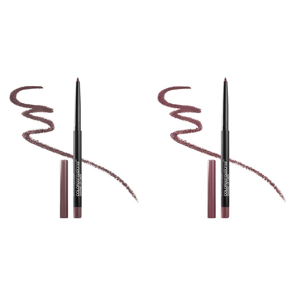 MAYBELLINE MAYBELLINE Color Sensational Shaping Lip Liner with Self-Sharpening Tip, Gone Griege & Almond Rose Shades, 2 Count