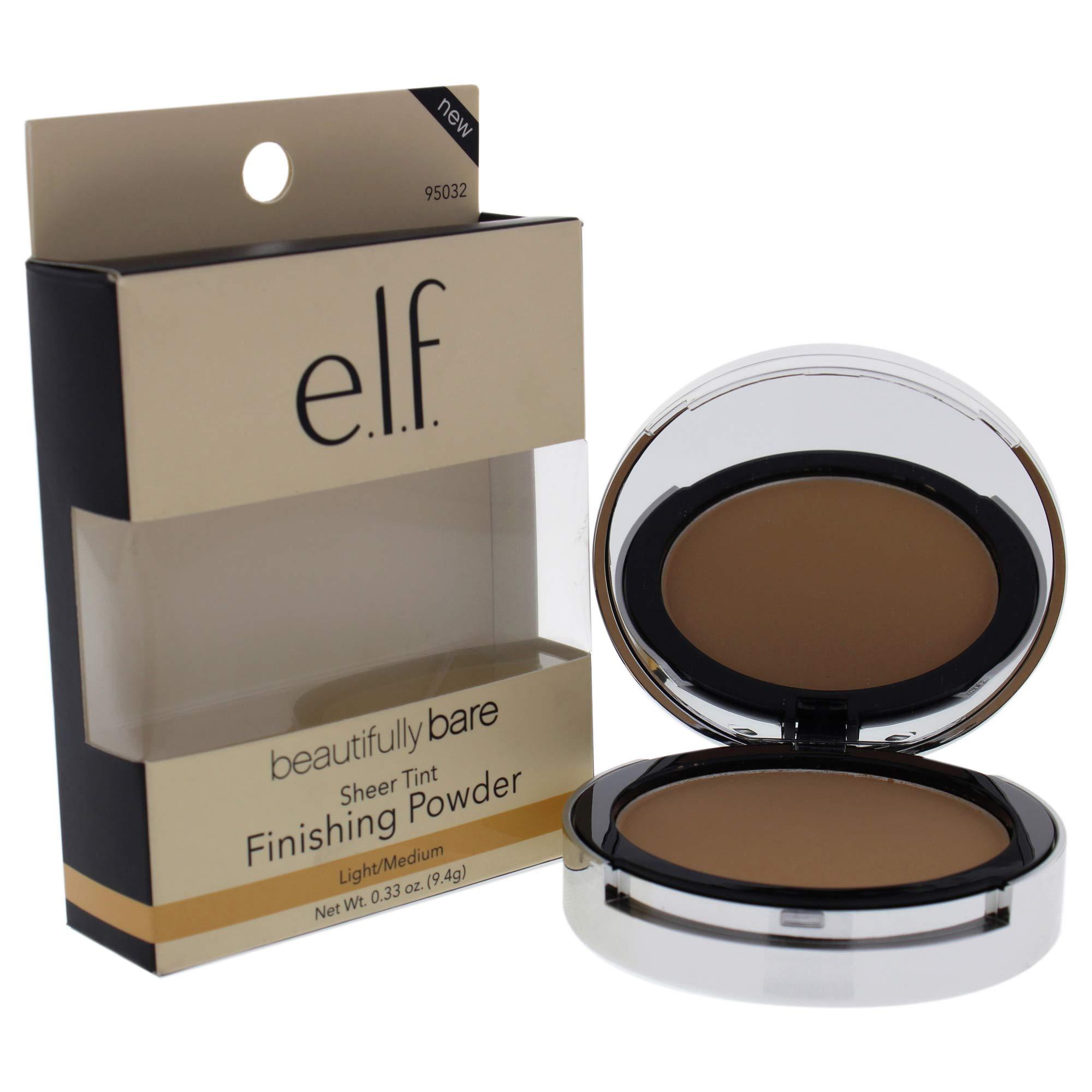 e.l.f. e.l.f. Beautifully Bare Sheer Tint Finishing Powder, Mattifying, Silky, Light Coverage, Long Lasting, Controls Shine, Creates a Flawless Face, All-Day Wear, Light/Medium, 0.33 Oz