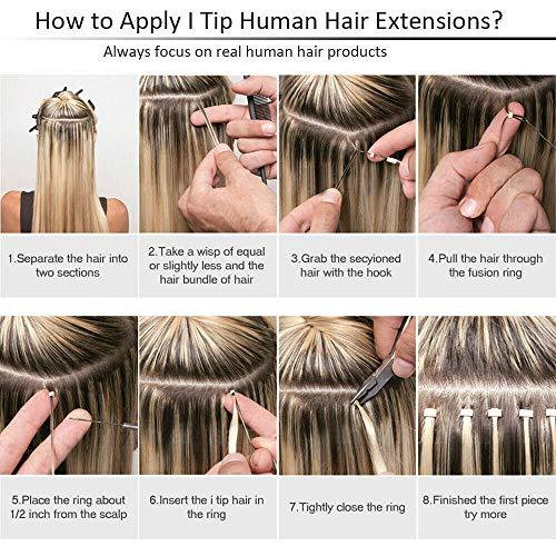 Drasawee Drasawee Pre Bonded I Tip Hair Extensions Human Hair Body Wavy Stick Tip Human Hair Extension Real Human Hair for Women 15'' 100g 613# Bleach Blonde