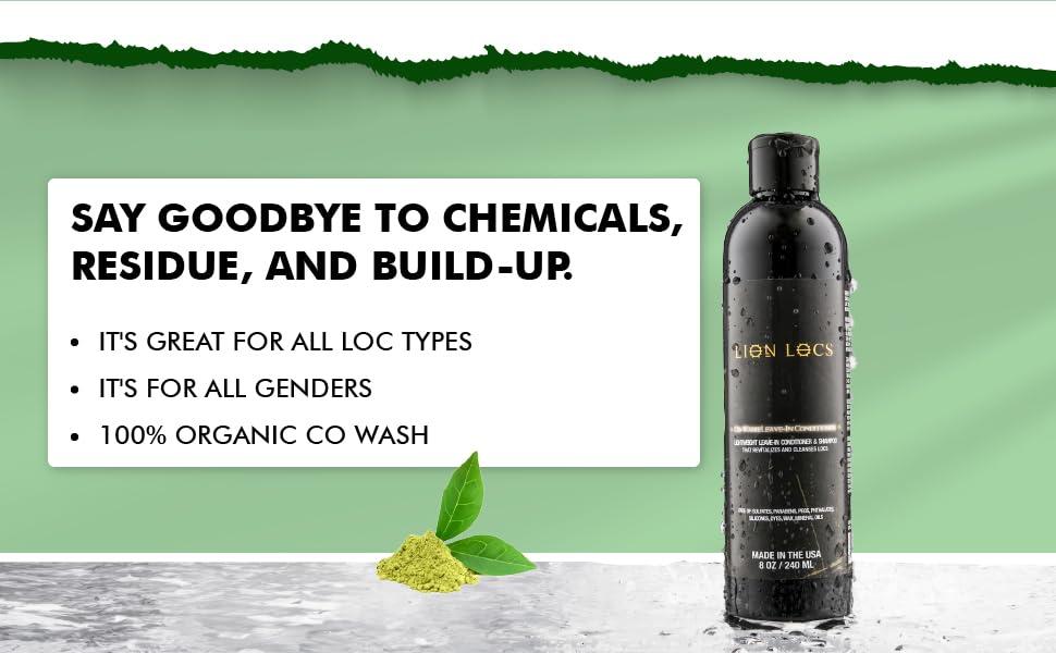 Beard Gains Lion Locs Shampoo and Conditioner for Dreads, Sisterlocks, Locks, & Dreadlocks | Lightweight Vegan Co Wash (8oz)