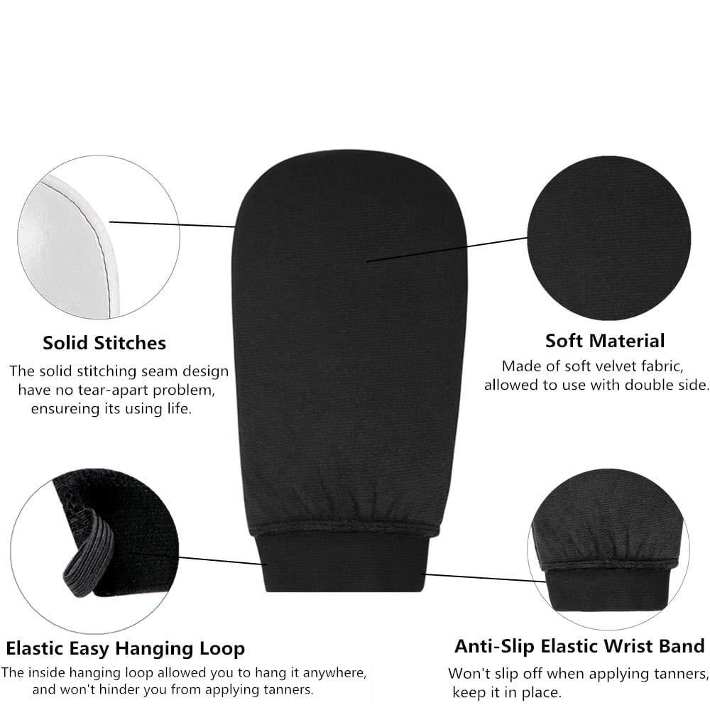 Tampa Bay Tan Tampa Bay Tan Sunless Tanning Mousse, Two Count, Dark w Leakproof Applicater And Exfoliation Mitts Kit (black set)