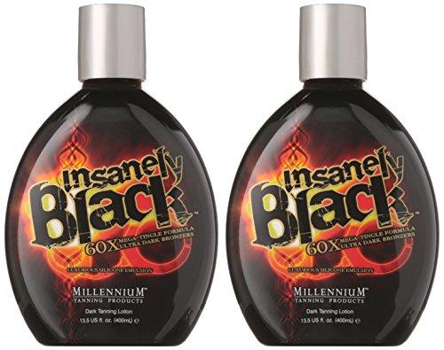 Millenium Tanning Millenium Tanning Insanely Black 60X UV Bronzer Accelerator Tanning Lotion, 2 Count, 13.5 fl oz