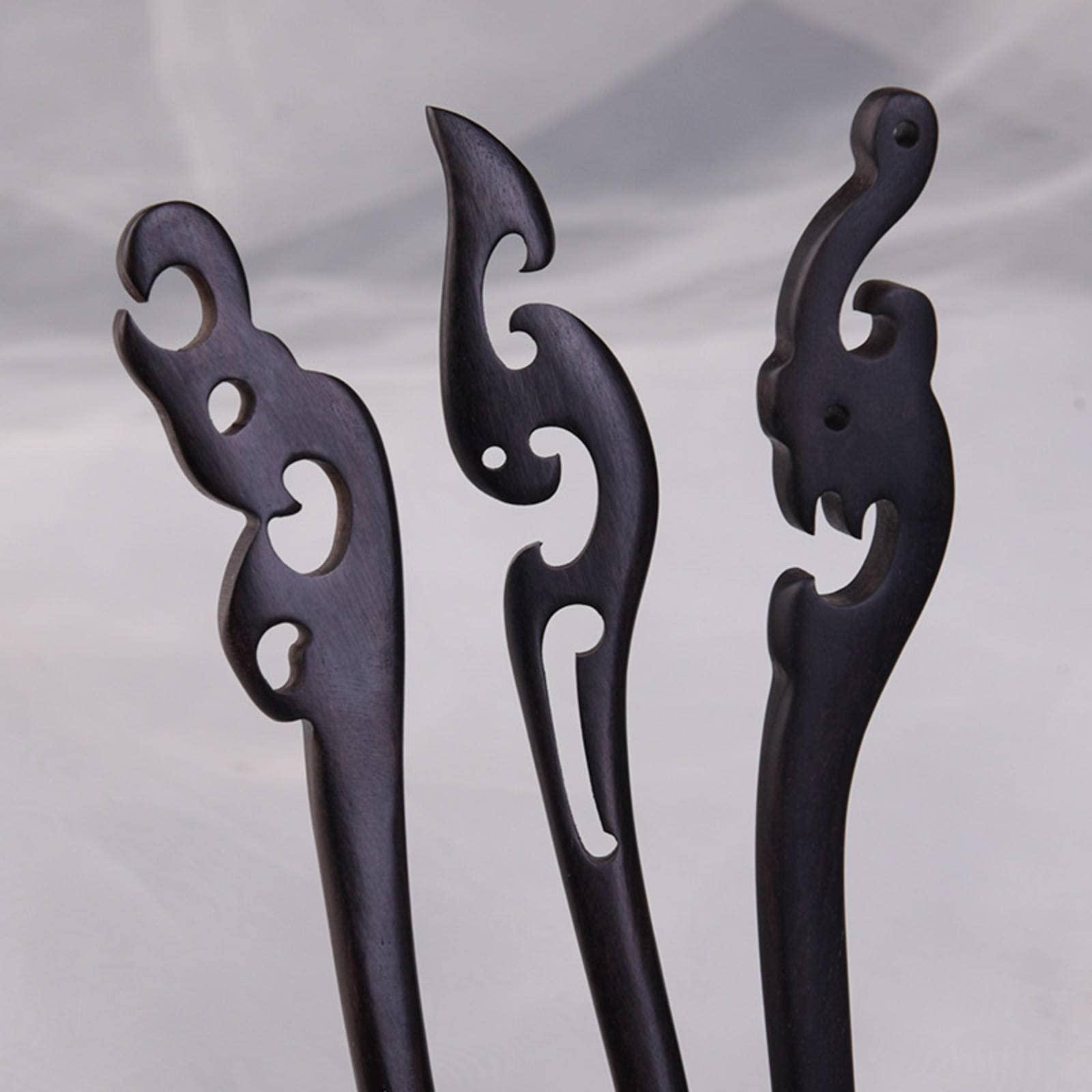 BIHOOA Hairpin ancient style wooden hair clasp simple black hairpin Chinese style hair clasp updo hair accessories wholesale hairpin headdress for Han Chinese clothing women