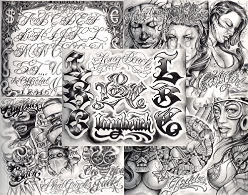 Tattoo Life Boog From The Streets With Love Gangsta Style Tattoo Flash 46 Sheets 11x14" Amazing Set For Tattoo Shop Display …