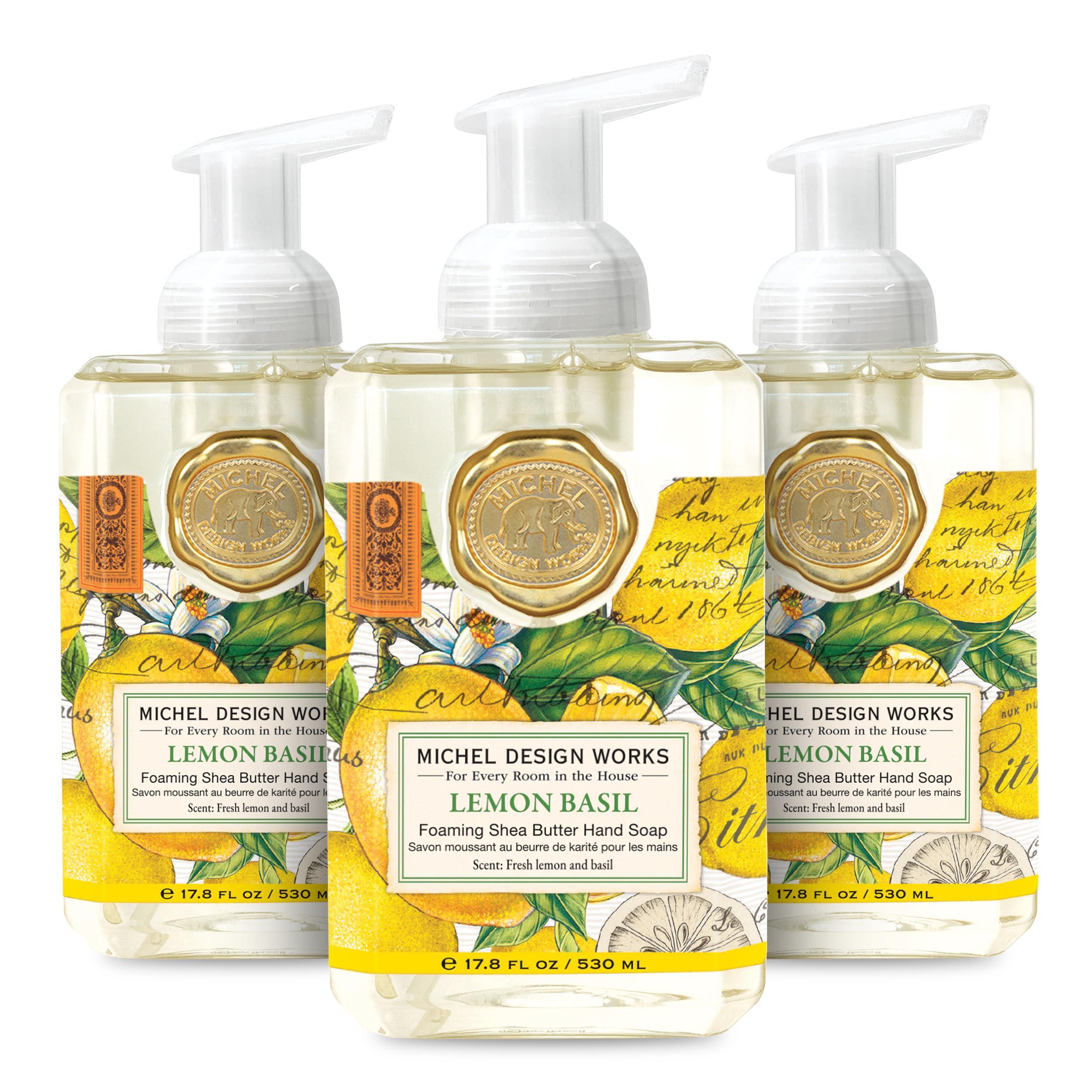 Michel Design Works Michel Design Works Foaming Hand Soap, 17.80-Fluid Ounce, Lemon Basil - 3-PACK