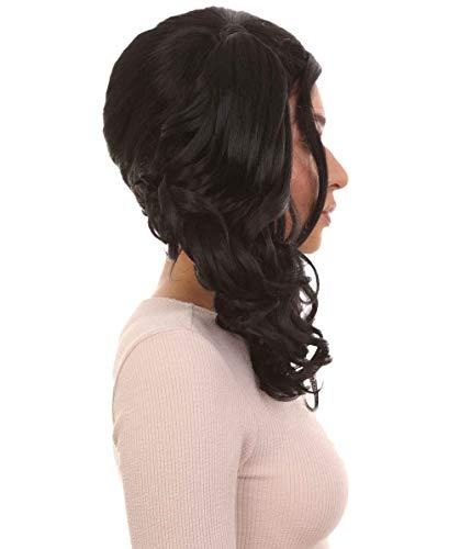 HalloweenPartyOnline Dolly Pigtail Ponytail Wig (Adult, Black)