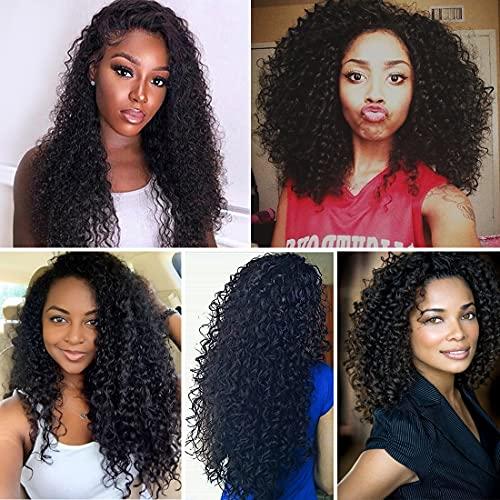 R RACILY HAIR Kinky Curly Clip In Hair Extensions Human Hair 1 Set 3C 4A Curly Wave Clip Ins Full Head for Black Women Brazilian Remy Human Hair Natural Color Double Weft Long 8 Pieces/Lot 135g (20", Curly)
