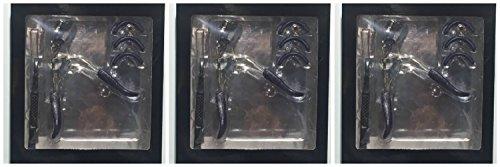 Malibu Glitz Lot of 3 Eyelash Curler & Tweezer Sets