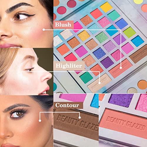 MYUANGO MYUANGO Pastel Paradise Eyeshadow Palette, Highly Pigmented 82 Shades Matte Shimmer Glitter Vegan Makeup Palette for Beginners - Waterproof, Blendable, Long-Lasting - Cruelty-Free