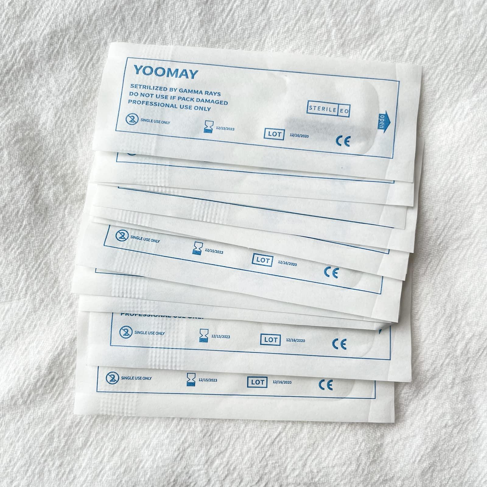 Yoomay Yoomay U16 50Pcs Disposable Microblading Needles with 0.18mm Diameter,Permanent Makeup Supplies Manual Eyebrow 16 Pins U Shape Shading Blades