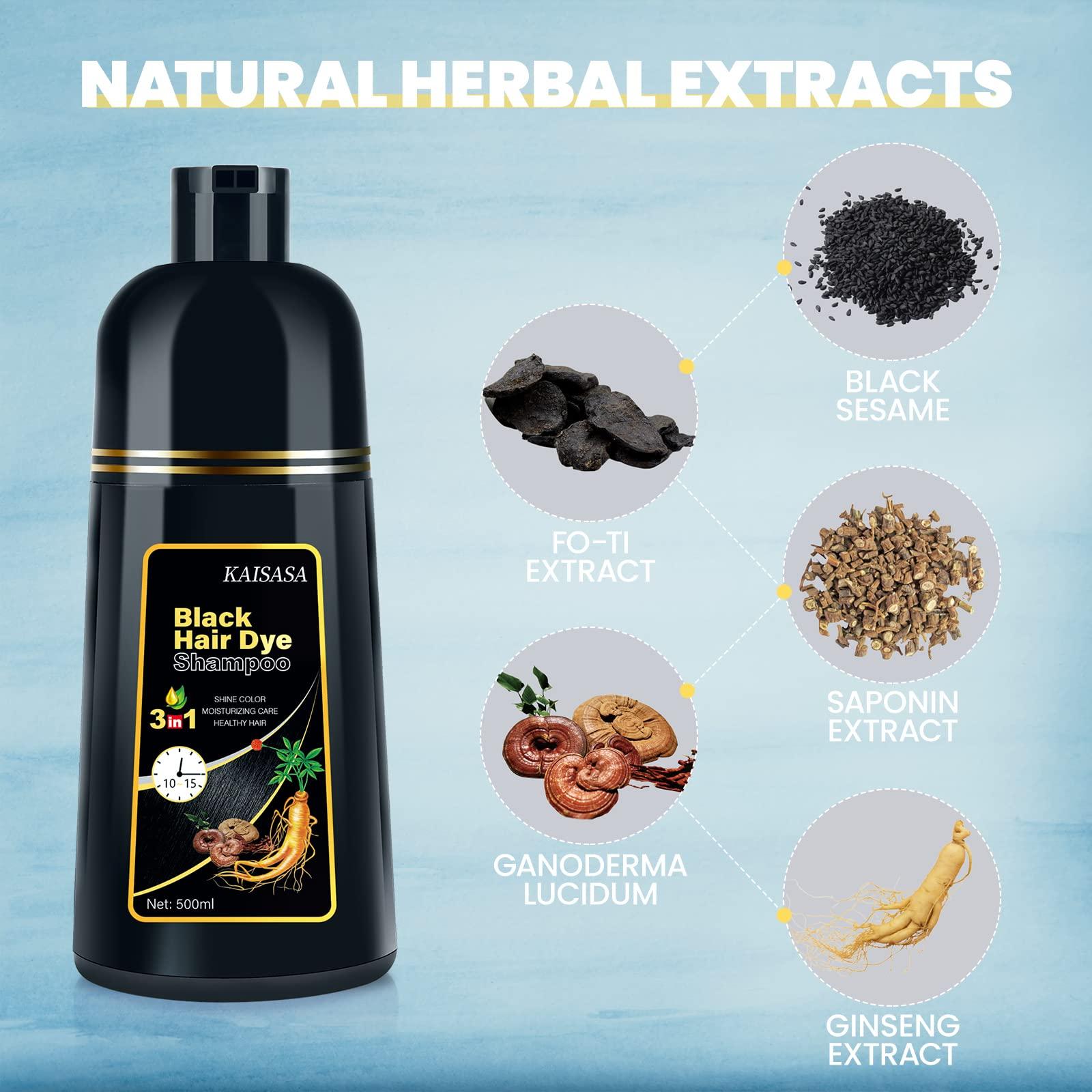 BOJICA Kaisasa Black Hair Dye Shampoo 3 in 1 and VC Clay Face Mask Bundle