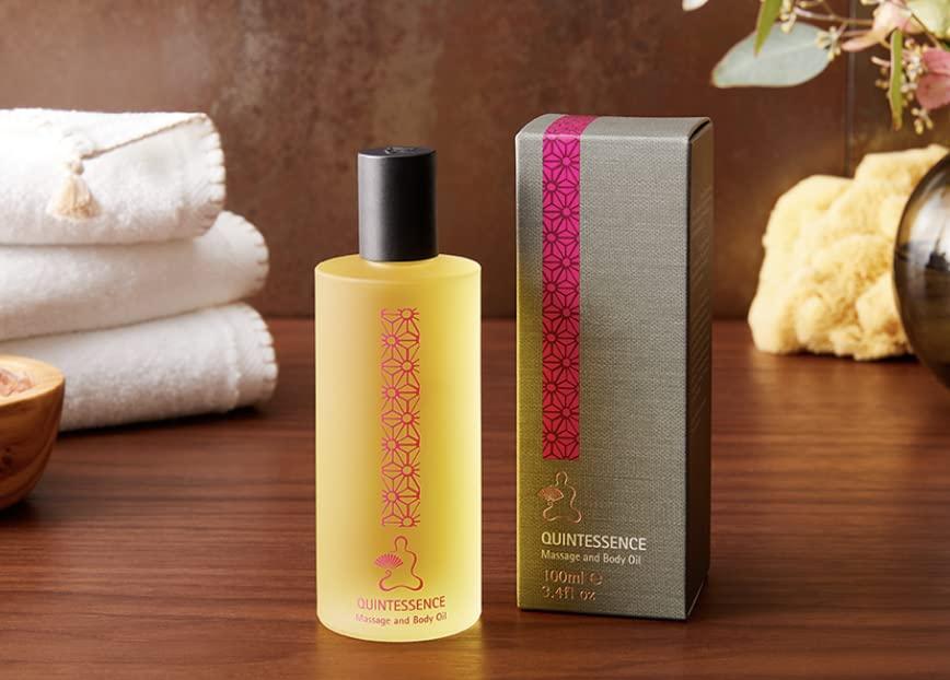 Mandarin Oriental Mandarin Oriental Massage and Body Oil - Luxury Hotel Amenity - Quintessence - Frankincense, Mandarin, and Ginger - 3.4oz