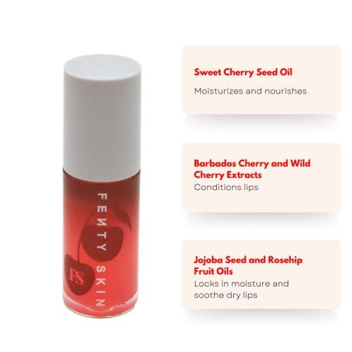 Fenty Skin Fenty Skin Cherry Treat Conditioning + Strengthening Lip Oil Cream White 0.19 Ounce (Pack of 1)