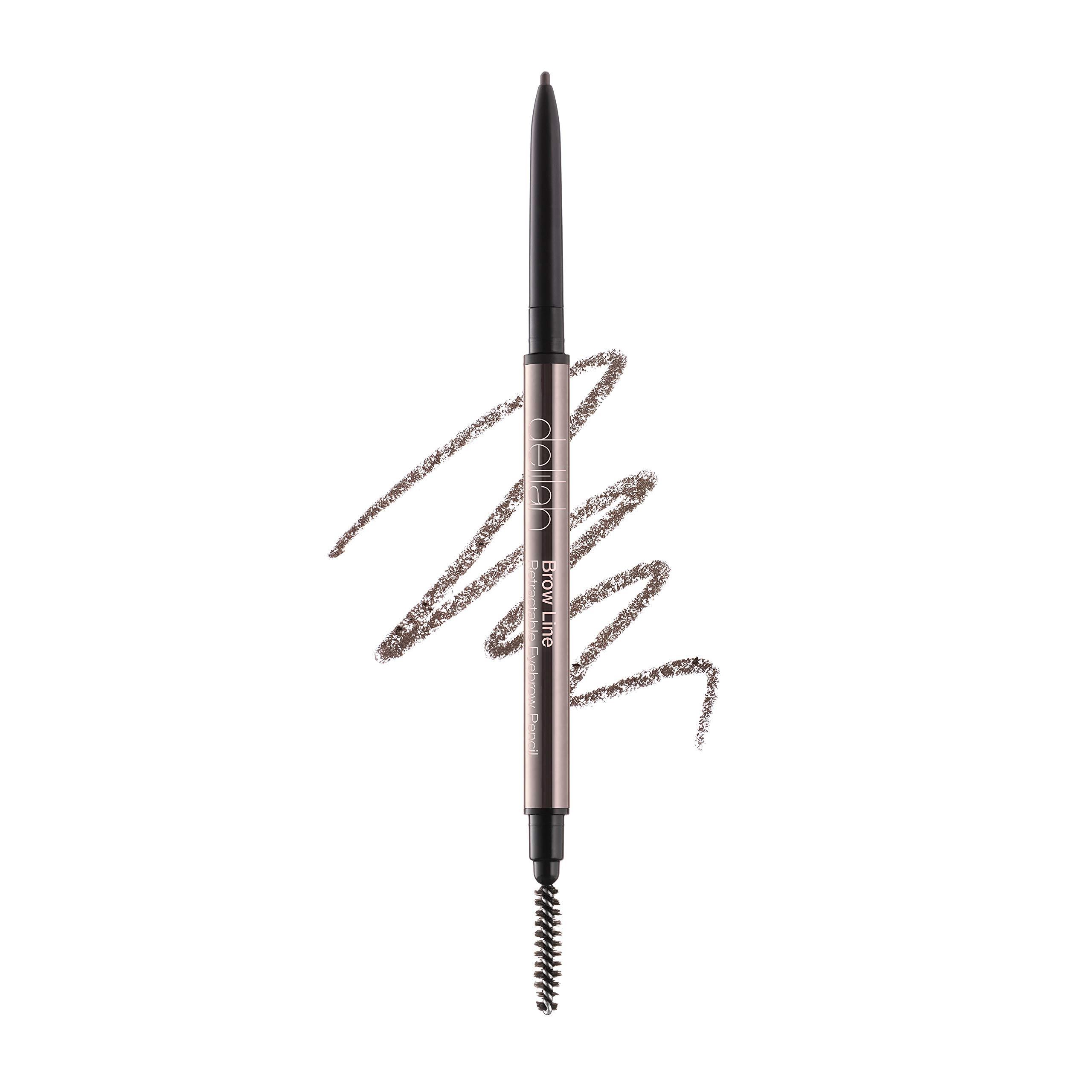 Delilah delilah - Retractable Eye Brow Pencil with Brush - Sable - Long-Lasting Defined Brows - Slim Shaped - All Day Wear - Vegan - Paraben Free - 0.002 Oz