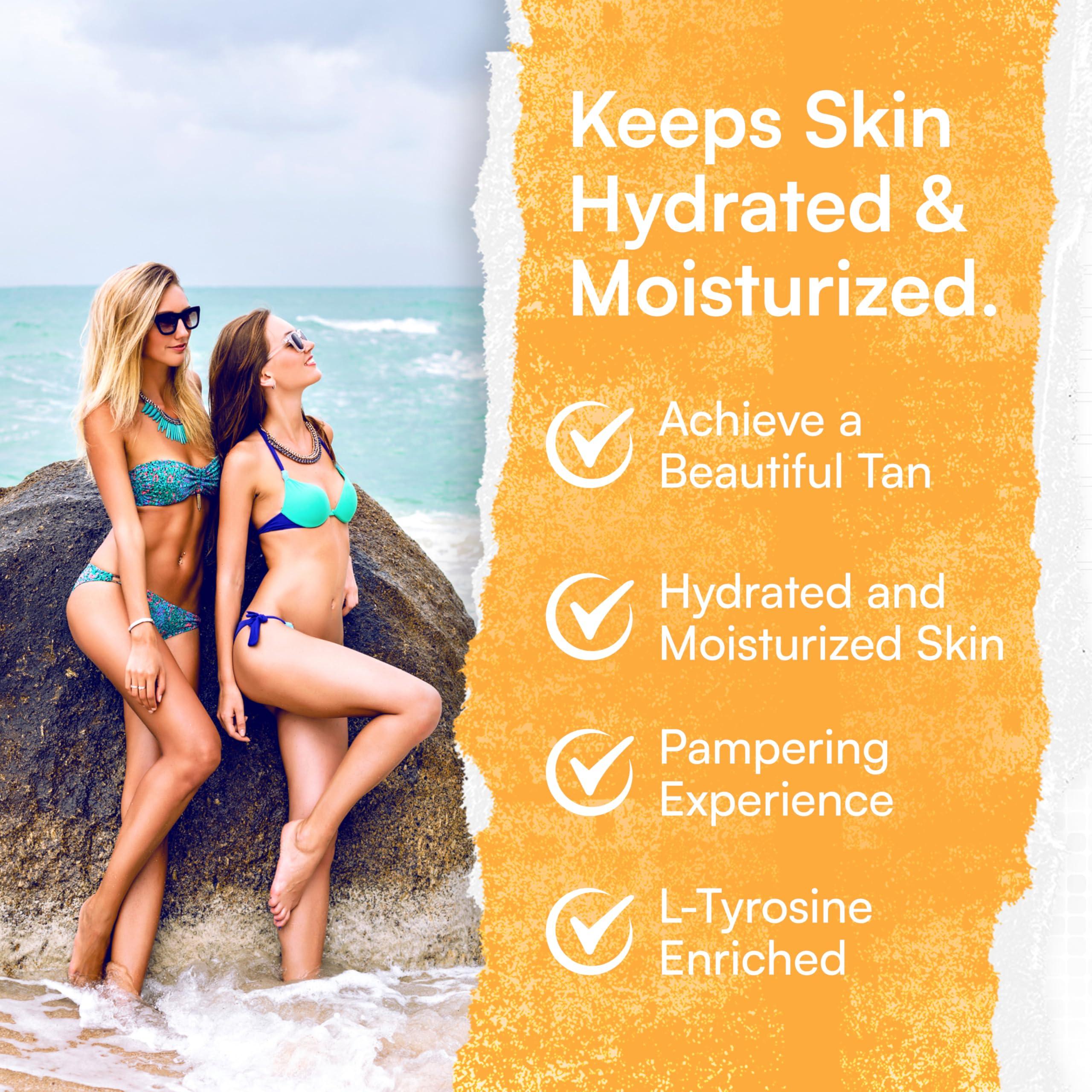 Carrot Sun Carrot Sun Tanning Accelerator 350ml Papaya Tanning Gel Natural Extract Sun Cream Dark Tanning Lotion for All Skin Types Tan Lotion with Papaya Oil for Even Beautiful Skin Coloring SPF0