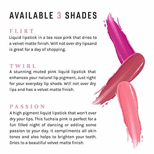 CHICA BEAUTY CHICA BEAUTY Waterproof Matte Liquid Lipstick, Non Toxic 100% Risk Free Makeup - 24 Hours Long Lasting - Velvety Smooth - Cruelty, Sulfate, Phthalate and Paraben Free, Pigmented Color - Twirl Shade