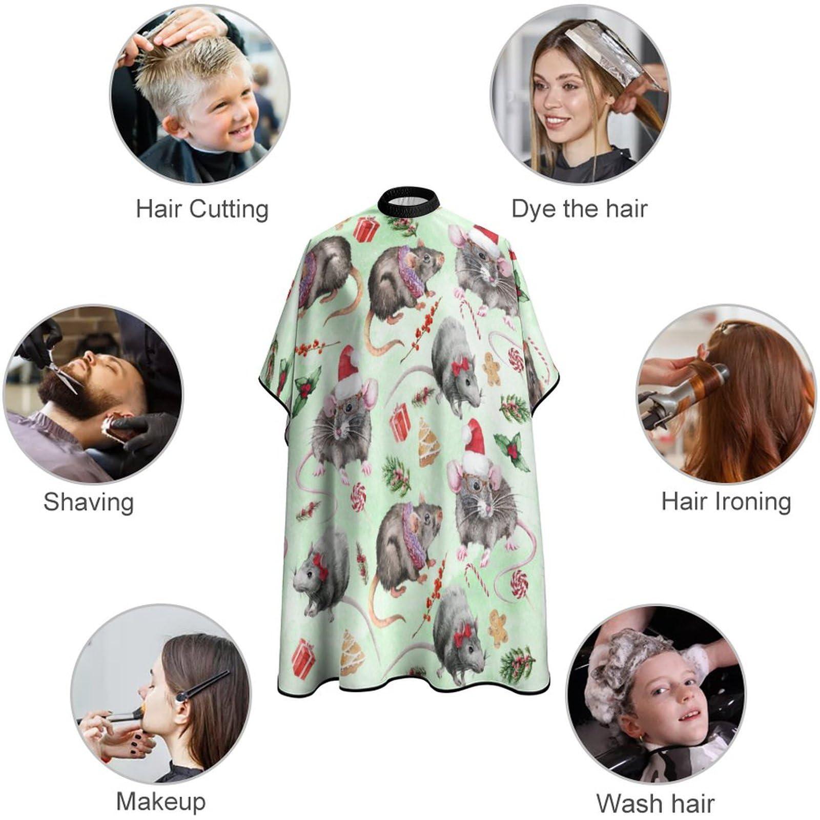 Feim-AO Feim-AO Kids Barber Cape Christmas Salon Cape for Kids Hair Cutting Cape With Adjustable Closure Professional Haircut Cape for Boys Girls