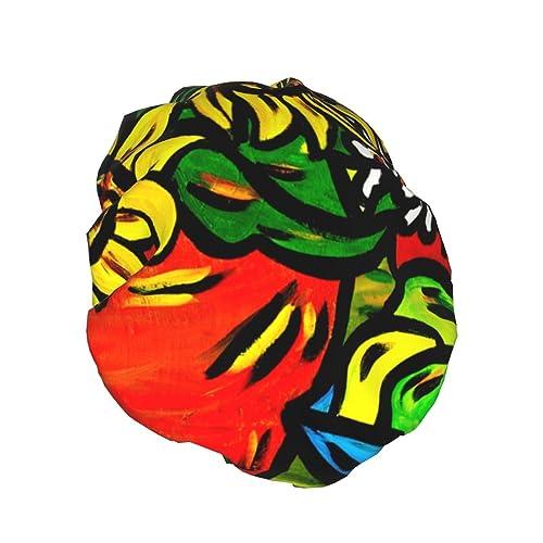 PAILON Sunflower Yellow Cute Large Shower Cap For Women Men Reusable Shower Caps Waterproof Shower Cap For Braids & Long Hair shower bonnet with PEVA lined&Elastic Band Fashion showercap