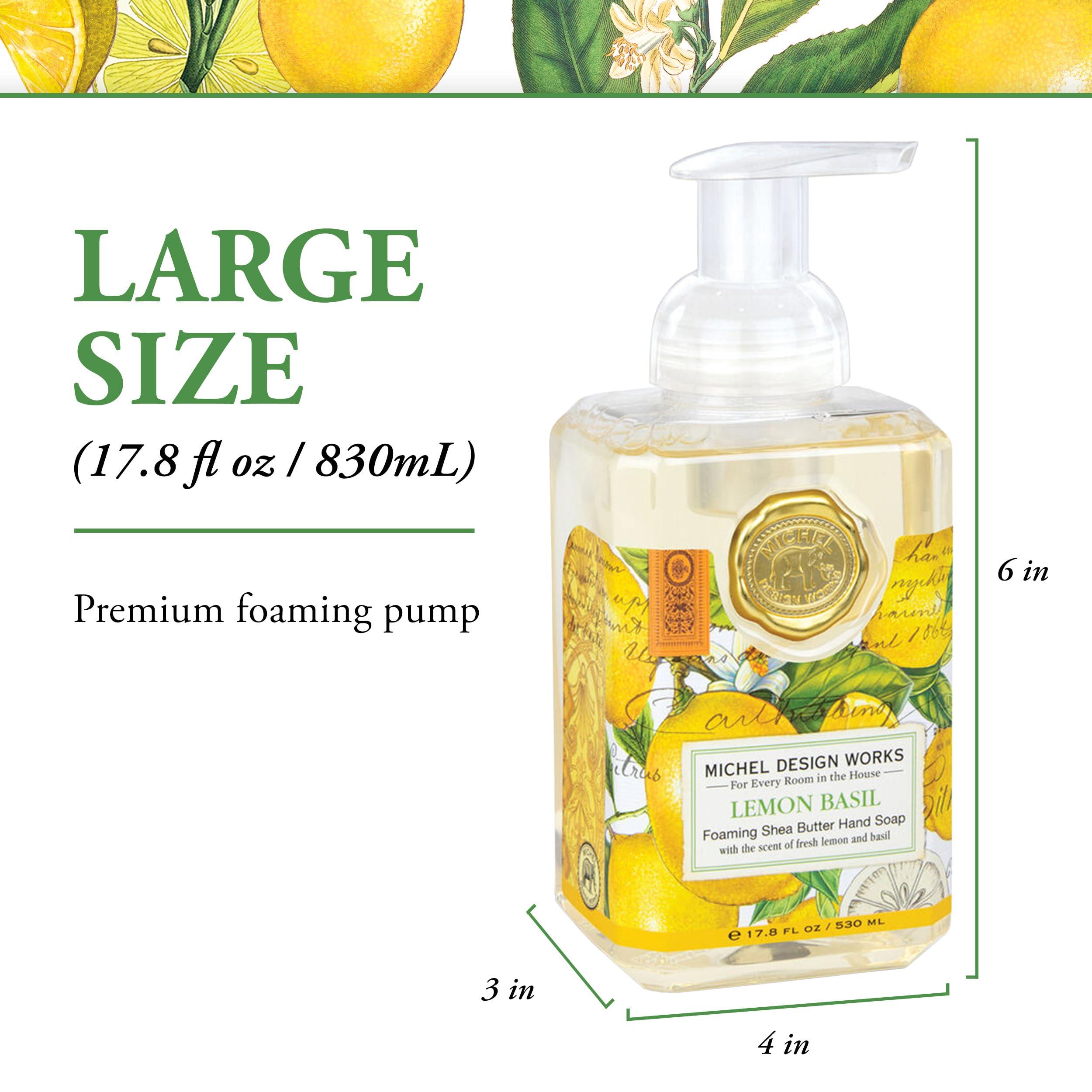 Michel Design Works Michel Design Works Foaming Hand Soap, 17.80-Fluid Ounce, Lemon Basil - 3-PACK