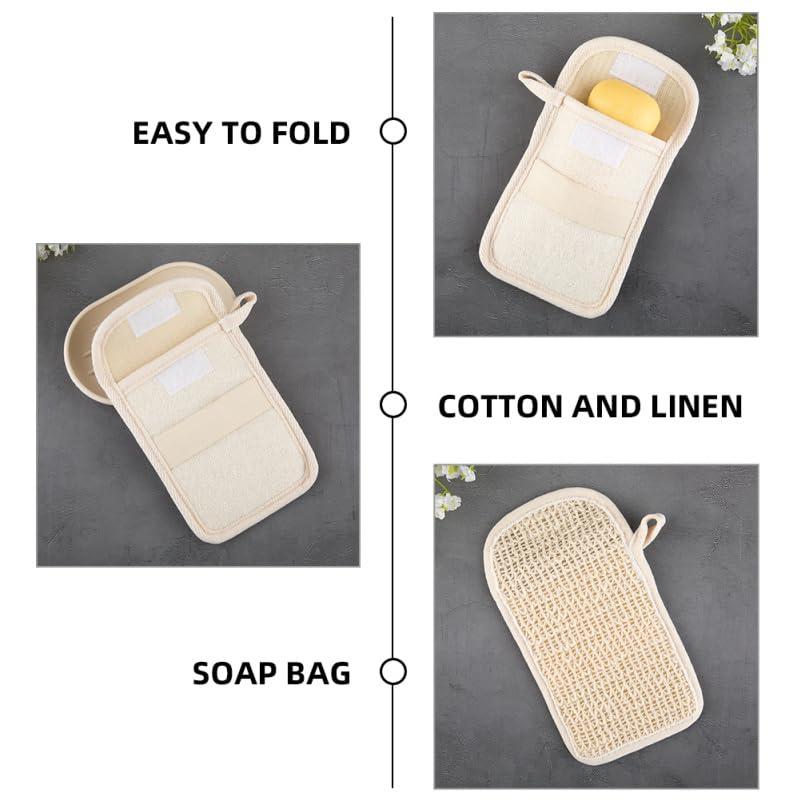 Healvian Healvian 2pcs Bar Soap Bag,Cotton Linen Exfoliating Soap Pouch,Soap Saver for Bar Soap,Soap Scrubber Pouch,Soap Bar Bag for Bath Shower,Soap Exfoliating Bag,Reusable Soap Mesh,Soap Saver Pocket
