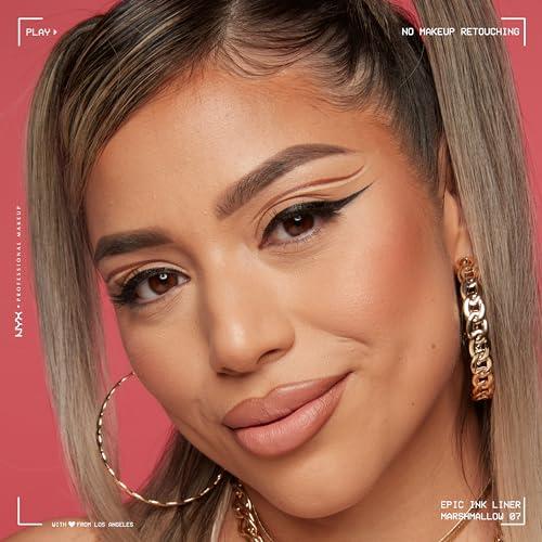 NYX PROFESSIONAL MAKEUP NYX PROFESSIONAL MAKEUP Epic Ink Liner, Waterproof Liquid Eyeliner with Vegan Formula - Marshmallow (Cream Matte)