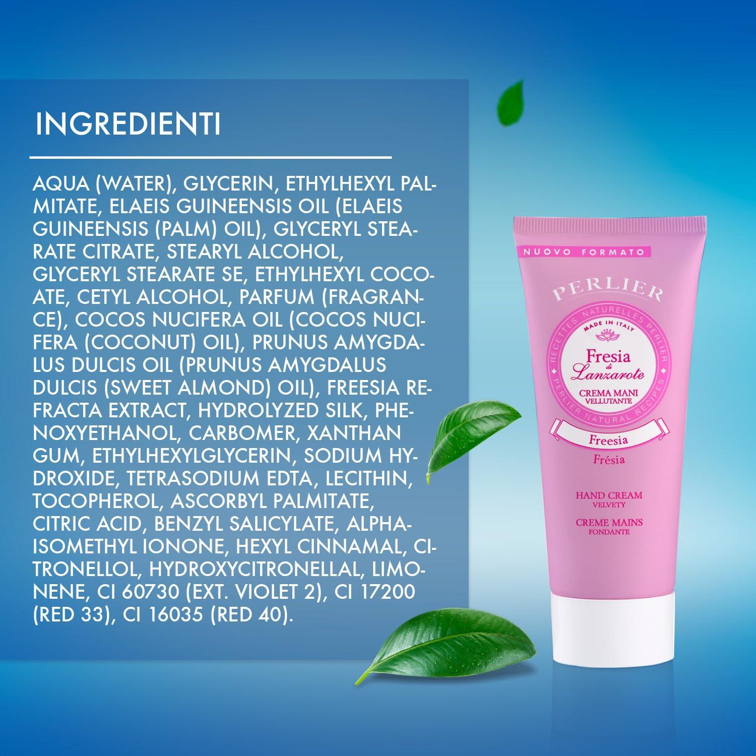 Perlier Perlier Crema Mani Fresia di Lanzarote, Hand Cream Velvety 100 ml, 3.3 Fl Oz made in Italy [italian import]